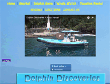 Tablet Screenshot of dolphindiscoveries.com